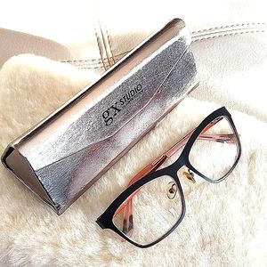 GX Studio Gwen Stefani Black and Rose Gold Full Rimmed Eyeglasses 135